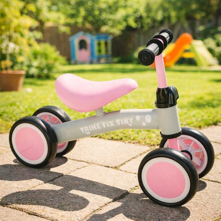 Біговел каталка для дівчинки TRIKE FIX TINY чотириколісний рожевий — фото 6