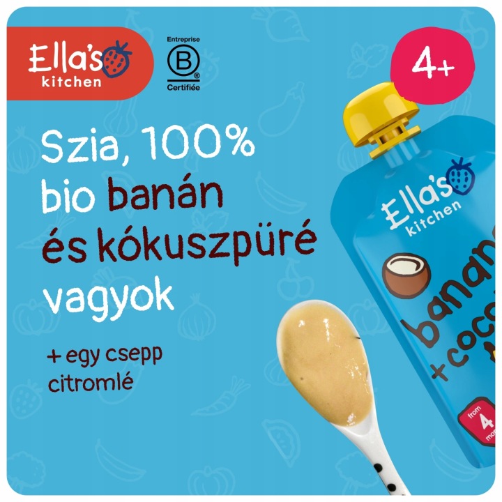 Ella's Kitchen Біо Банан і кокос здорова перекуска для дітей 120 г — фото 10