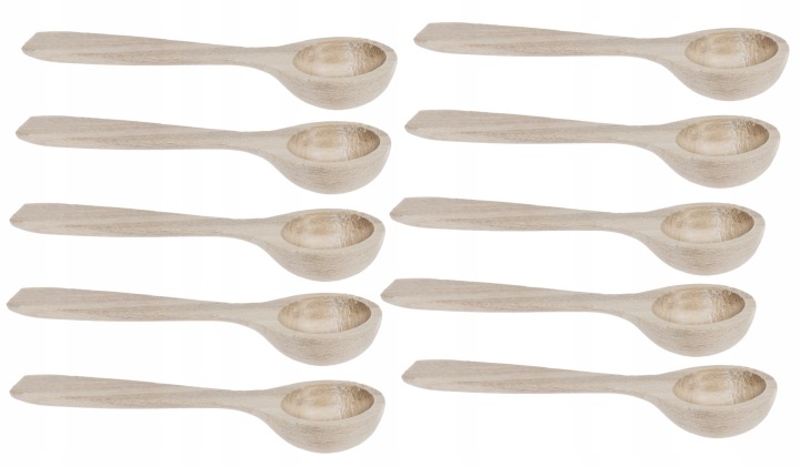 Dřevěná lžíce lžička 8 cm kulička na cukr sůl 100 kusů