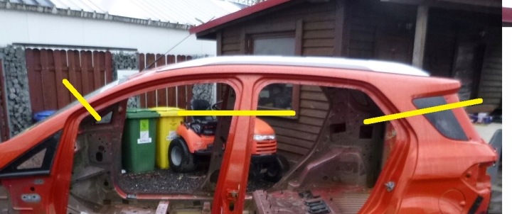FORD ECOSPORT 12-18 střecha CIETY na SLUPKACH