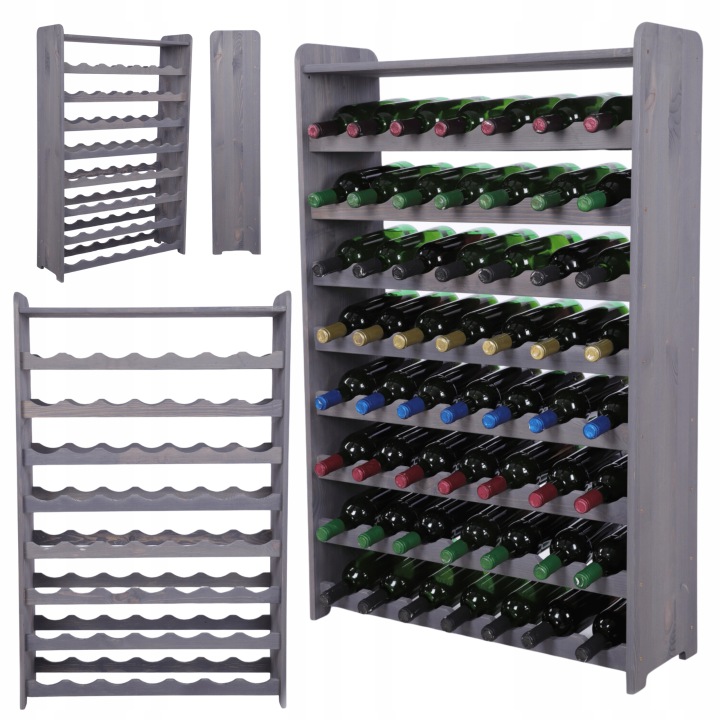 Stojan na víno láhve na nápoje regál na láhve polička na alkohol 56 bot/OUTLET