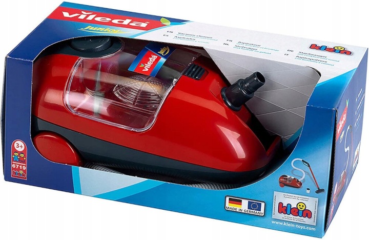 VILEDA junior пилосос іграшка з функцією і звуком для дітей червоний — фото 3