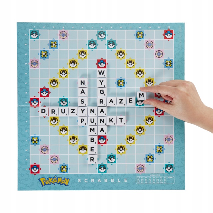 Настільна гра сімейна розважальна розвивальна SCRABBLE 2 в 1 POKÉMON MATTEL — фото 7