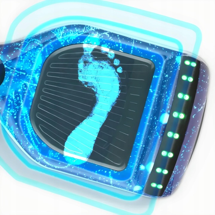 Скейтборд електричний гіроборд дошка великі колеса 10” RGB LED BLUETOOTH — фото 8