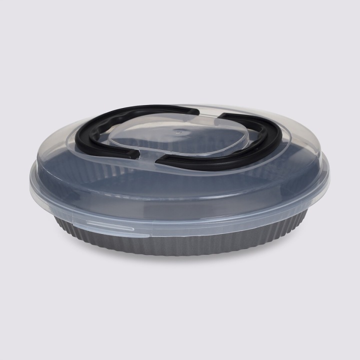 BLACHA FORMA METALOWA DO PIECZENIA NA TARTE CIASTO Z POKRYWKĄ 26X7 CM Długość (cm) 26 cm