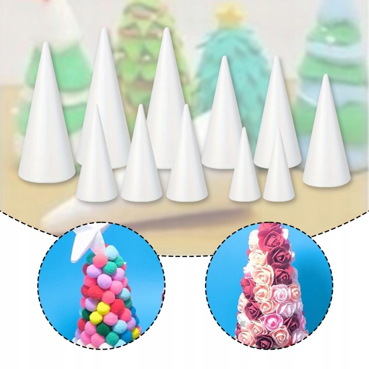 Craft Foam Cones Cake Топпер DIY Home Project Ручної роботи Декор 11 шт. — фото 2