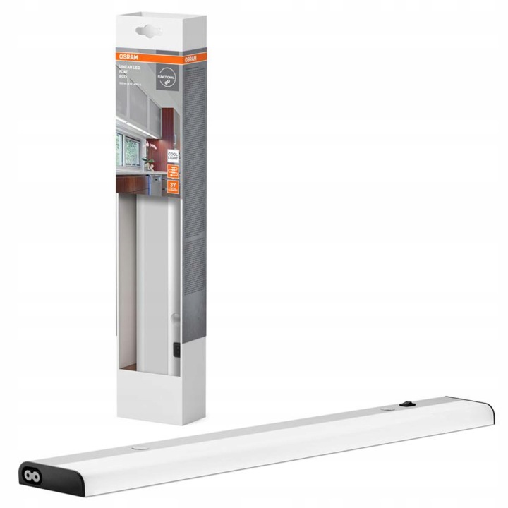 Led podskříňková lampa 6W 4000K 320lm stříbrná Lineární Flat Osram