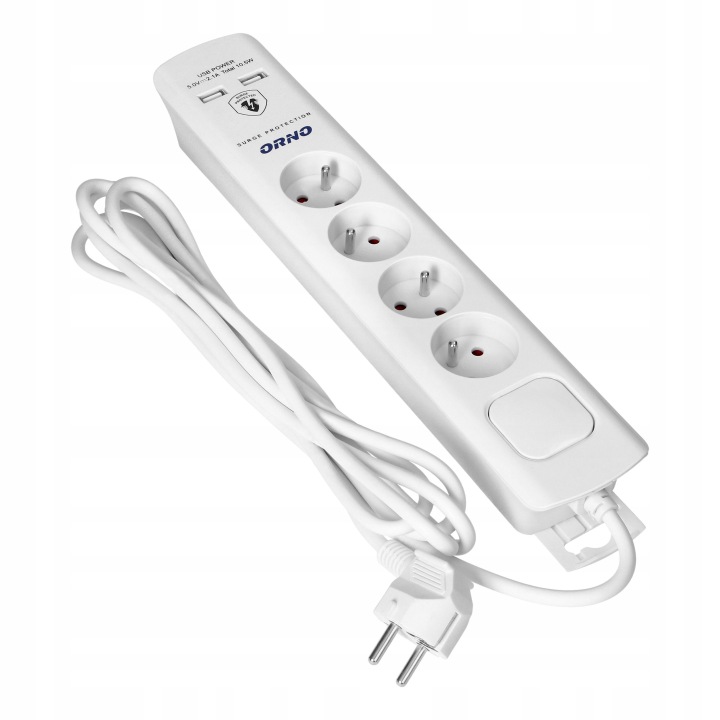 Prodlužovací Kabel 3 m Usb Přepěťová ochrana 4 g