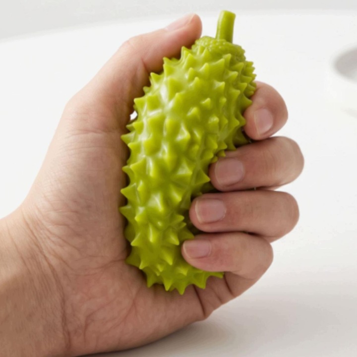 Антистрес Дуріан Shaped Сенсорна Фіджет-іграшка Пластикова Жовта Зелена — фото 4