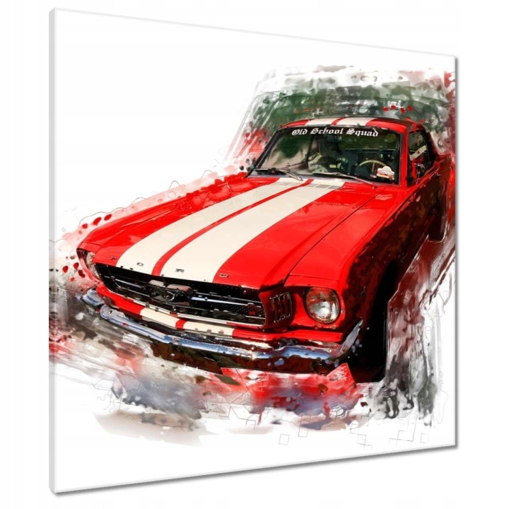 Obrazy 70x70 Červený Ford Mustang