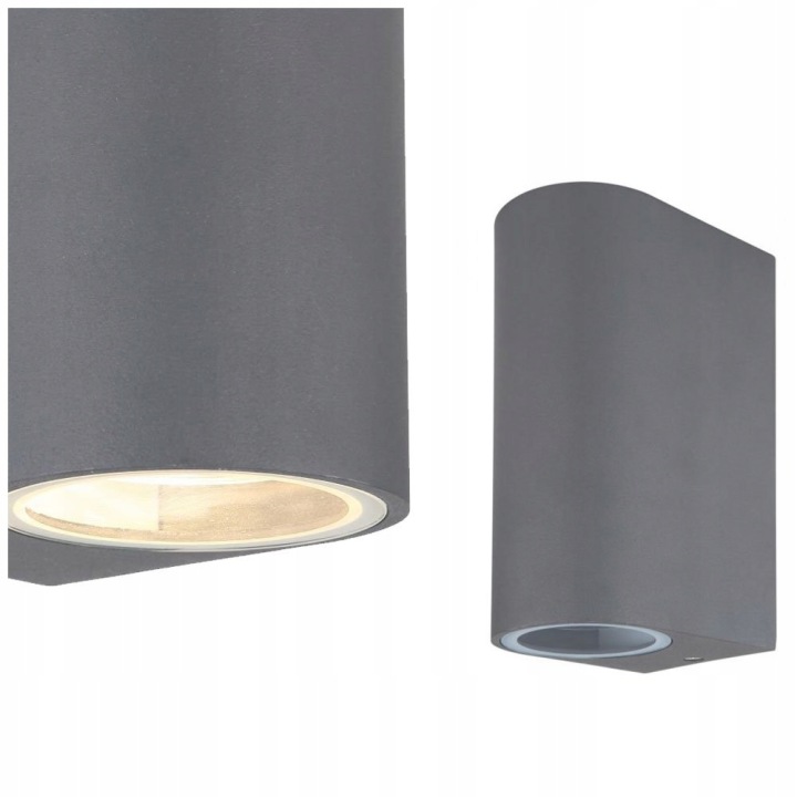Nástěnné venkovní nástěnné svítidlo IP44 Šedá hliníková lampa Globo 15 cm