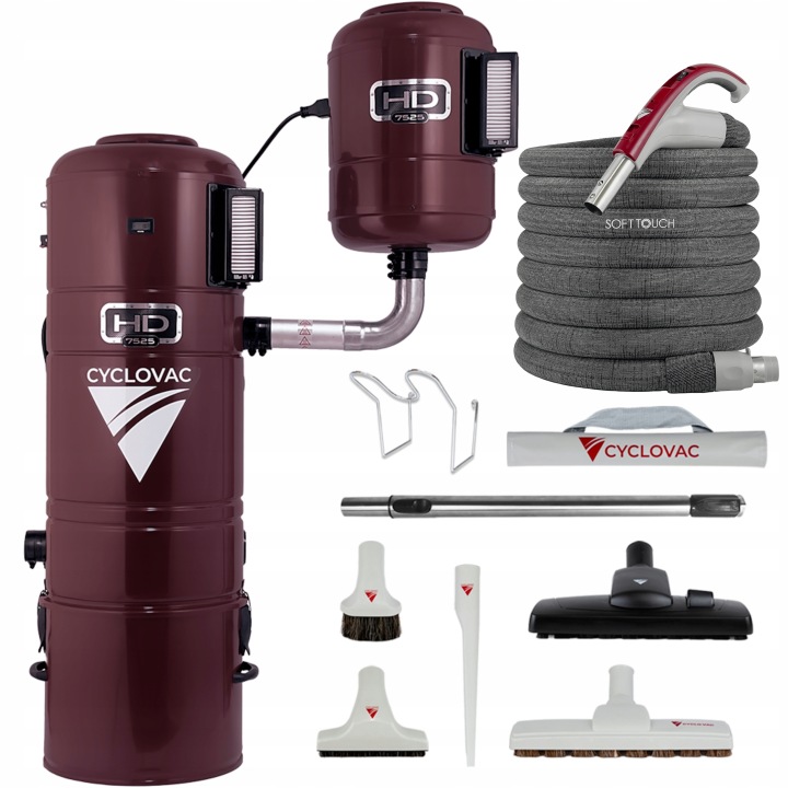 Centrální vysavač Cyclovac HD7525 sada Modern Pro 9 m až 25 zásuvek
