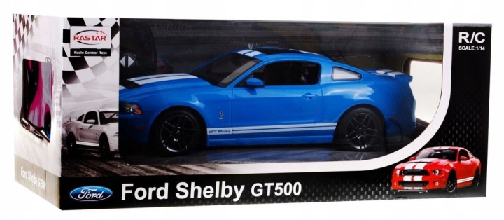 Ford Shelby Mustang GT500 синій RASTAR 1:14 На радіокеруванні + пульт — фото 2