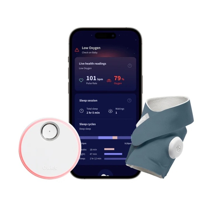 Монітор параметрів дитини Owlet Dream Шкарпетки синій