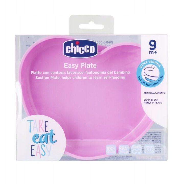 CHICCO тарілочка силіконова серце girl — фото 3