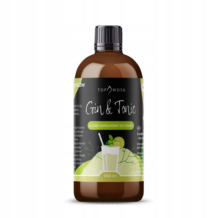 Vonný olej na svíčky Gin&Tonic 1000 ml, vůně do parafínového vosku