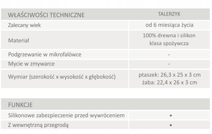 Дерев'яна тарілочка з присоскою і відділеннями для годування методом BLW еко- — фото 2
