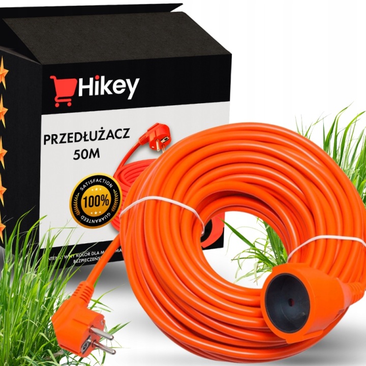 Prodlužovací Kabel Zahradní S Uzemněním Pro Sekačku 50 M 3x1,5 Hikey