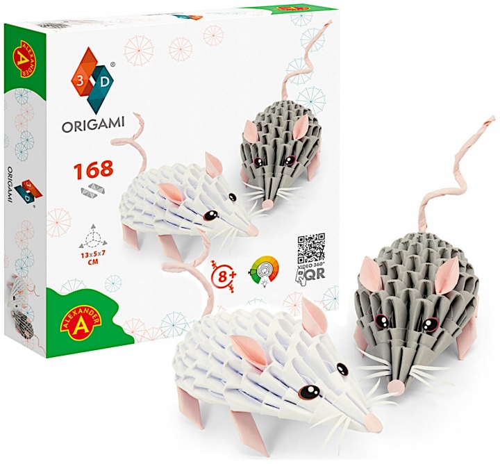 Орігамі 3D - Alexander - Мишки - набір для творчості 168 елементів папір