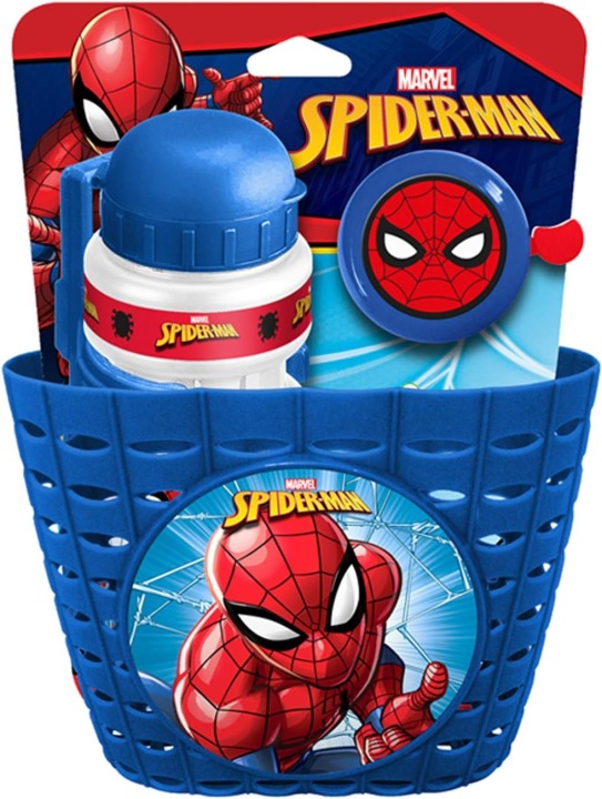 Набір велосипедний SPIDERMAN кошик пляшка дзвоник — фото 2