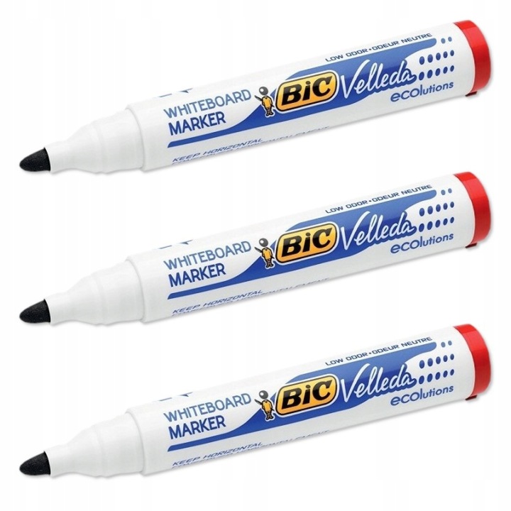 Маркер сухостиральний круглий BIC VELLEDA червоний — фото 6