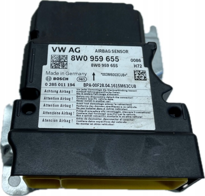 AUDI A4 B9 modul airbag airbagov 8W0959655 0285011194