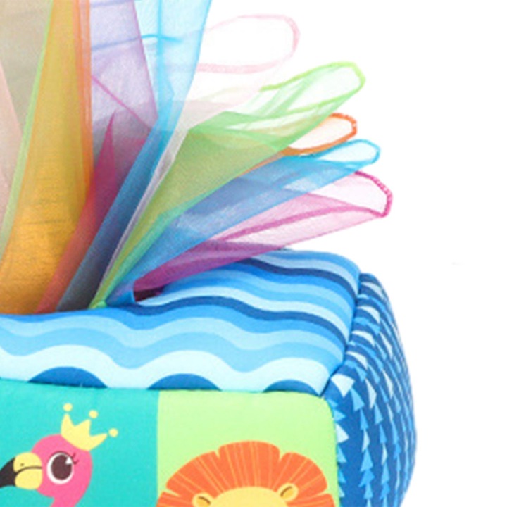 Pull Along Tissue Box Монтессорі Шурхітлива Tissue Toy Кольорове раннє навчання — фото 4