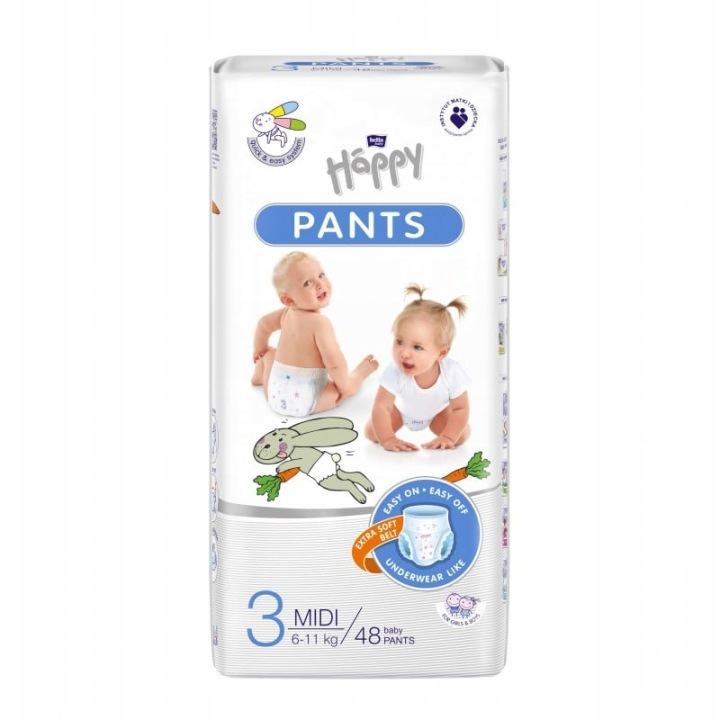 Трусики-підгузки для дітей Happy Pants 3 Міді 6-11 кг 48 шт.