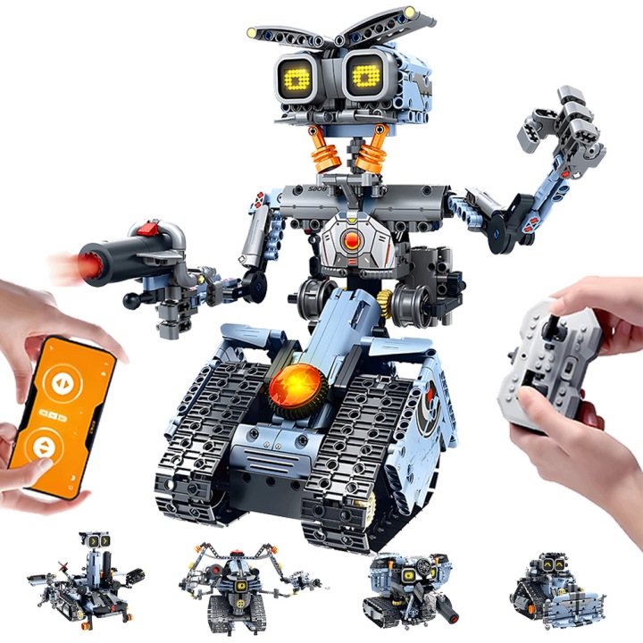 Конструктор ROBOT 5 в 1 25.4 см 2.4 ГГц з пультом сірий — фото 8