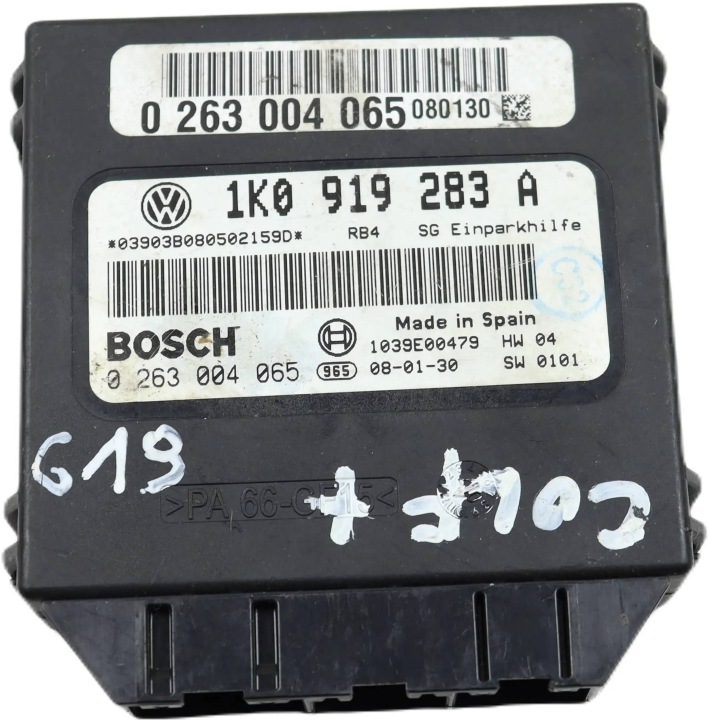 VW GOLF V TOURAN and module control unit of the parking CZUJNIKOW PDC 1K0919283A