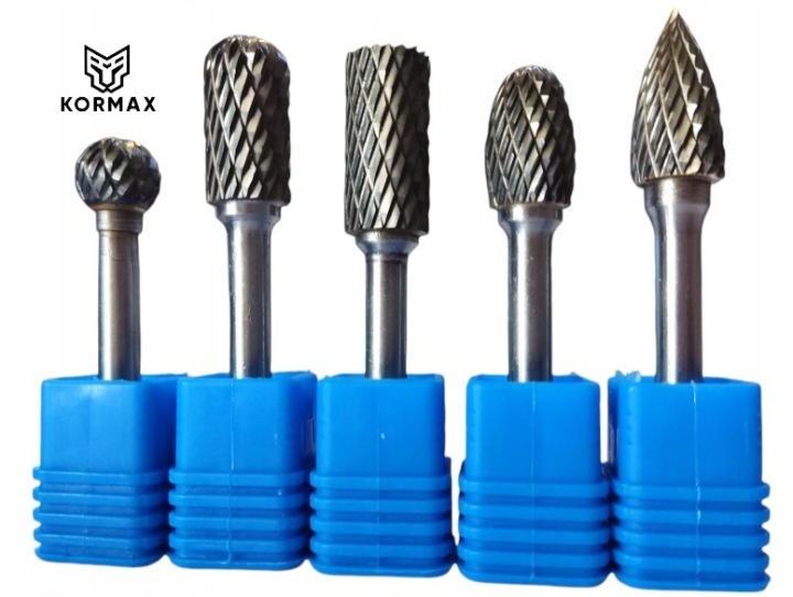 Set 5ks Rychlootáčkový pilník 10 mm Karbidová rotační fréza Kormax