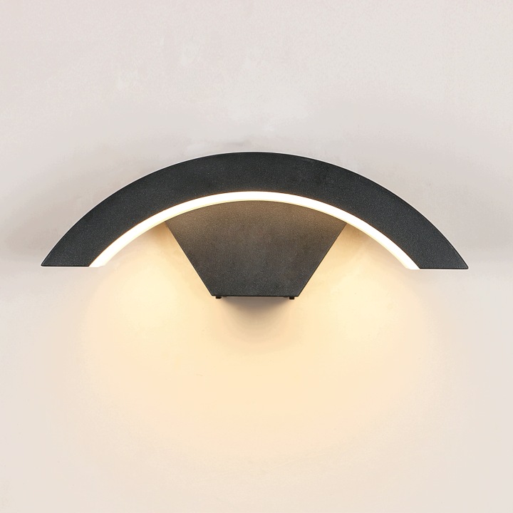Venkovní Led nástěnné svítidlo černé moderní 16W 2700 lm 3000K IP65