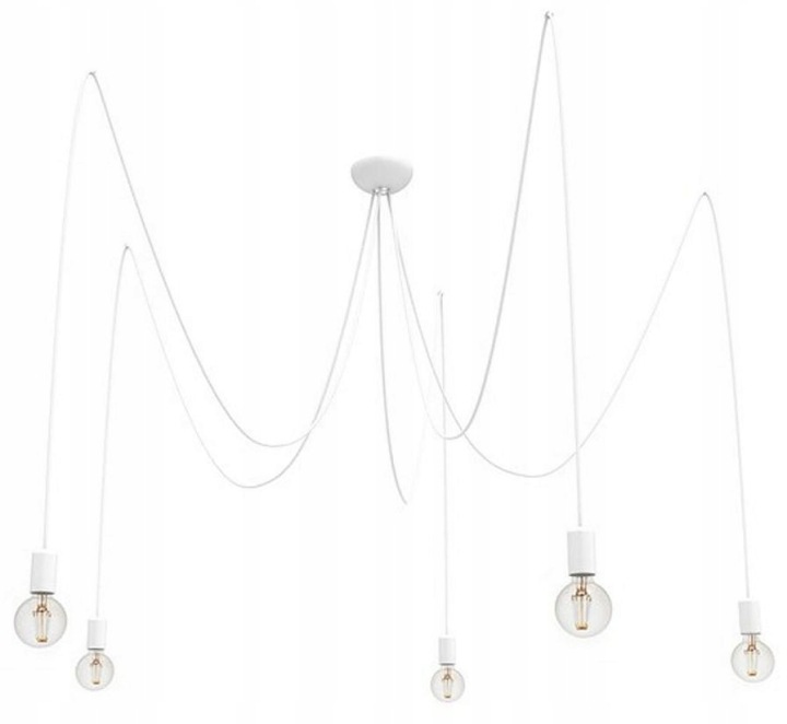 Stropní Svítidlo do pokoje domu Moderní závěsná lampa Spider Bílá 5xE27