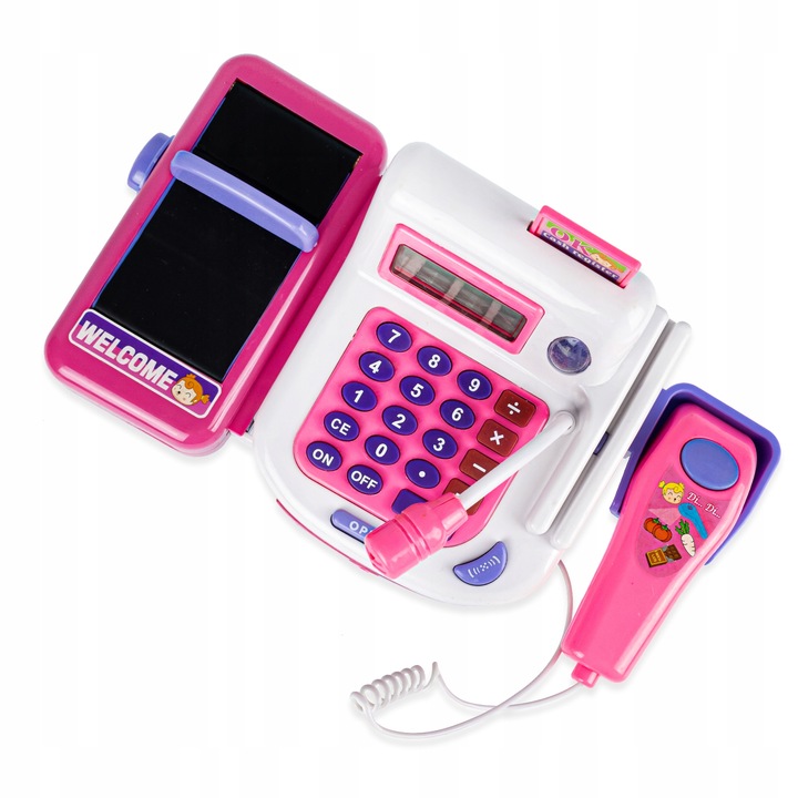 LARGE INTERACTIVE CASH REGISTER FOR CHILDREN BASKET TROLLEY + ACCESSORIES Manufacturer code LT38