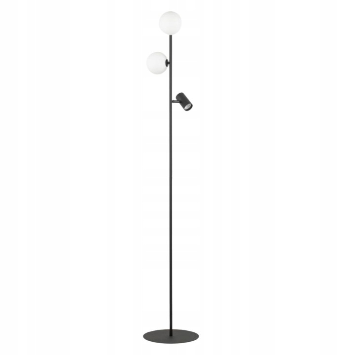 Podlahová Lampa Vox Černá Bílá Klosz 2XG9 1XGU10 stojací lampa do obývacího pokoje