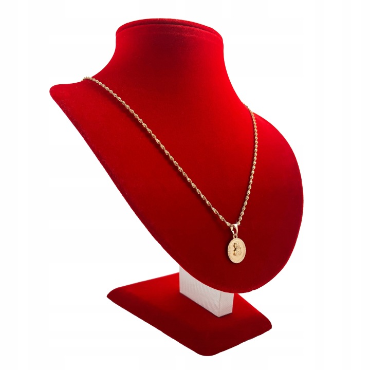 Золотий ланцюжок на причастя, хрещення, миропомазання 18K мати божа + гравіювання — фото 5