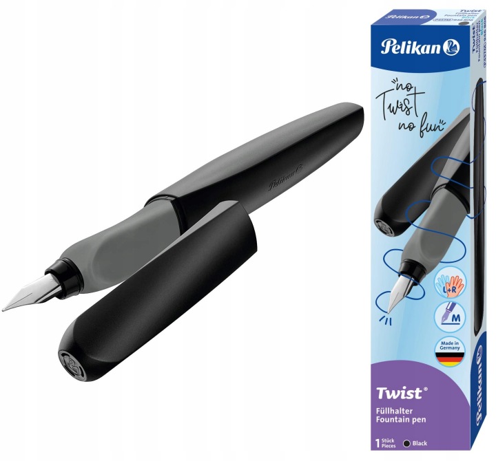 Перова ручка на патрони Pelikan Twist Чорні — фото 8