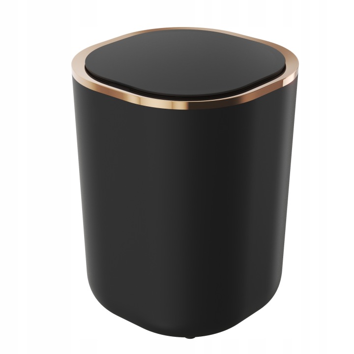 Odpadkový Koš Bezdotykový Koupelnový Do Toalety 12L Černý Rosegold