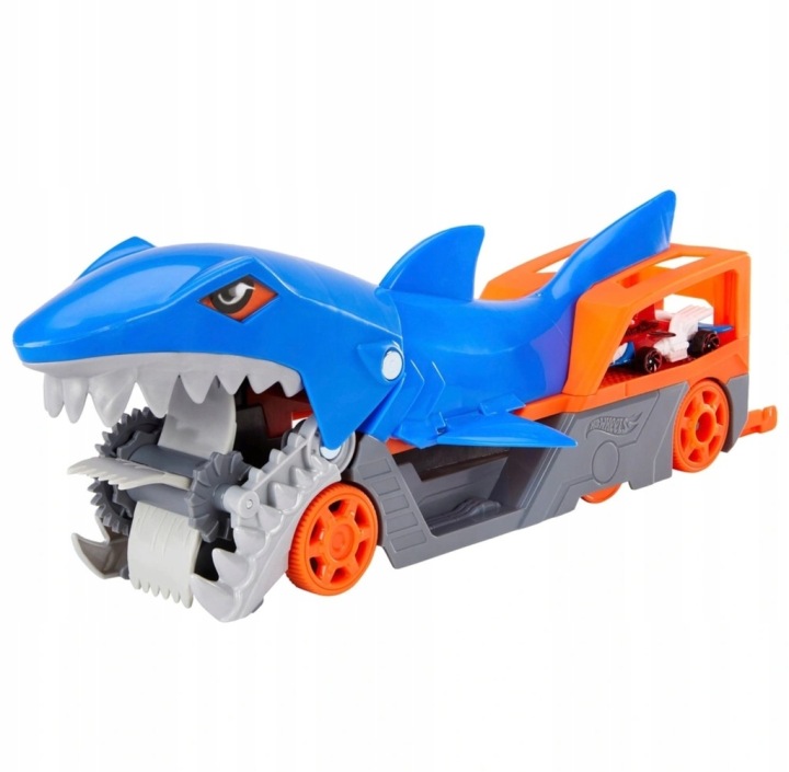 HOT WHEELS транспортер машинок акула Shark Bite + машинка Hot Wheels GVG36 — фото 12
