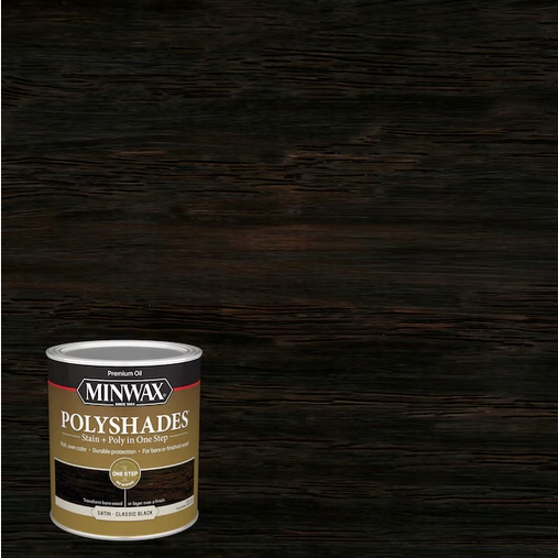 Minwax PolyShades Lakovací nátěr na dřevo 946 ml Satin Black