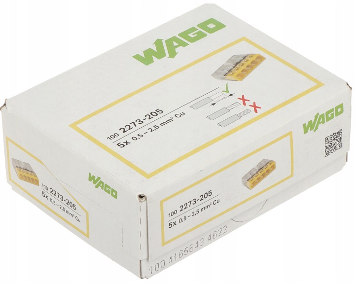 Elektrická kostka Wago 2273-205 balení 100 kusů