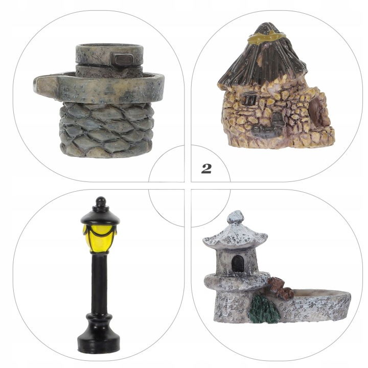 Набір кольорових міні прикрас пластикових для мініатюрного саду — фото 6