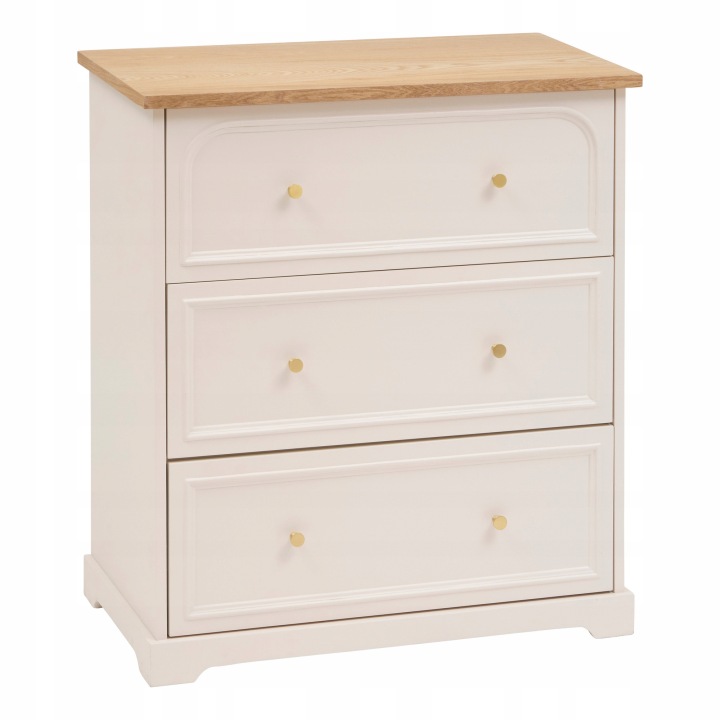 Komoda Se 3 Zásuvkami Mdf 72 X 39 X 81 CM Béžová