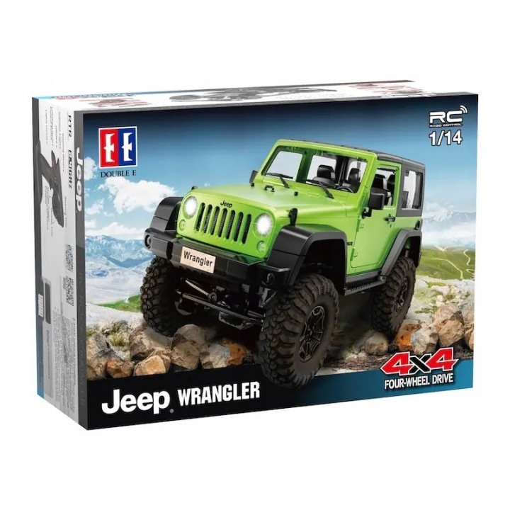 Jeep Wrangler Дистанційно керований Краулер Pro RC зелений/жовтий Double E E822 — фото 7