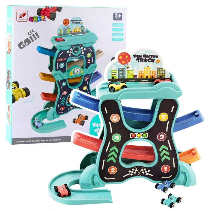 Трек автомобільний гірка три рівні 380x330 мм Lean Toys — фото 3