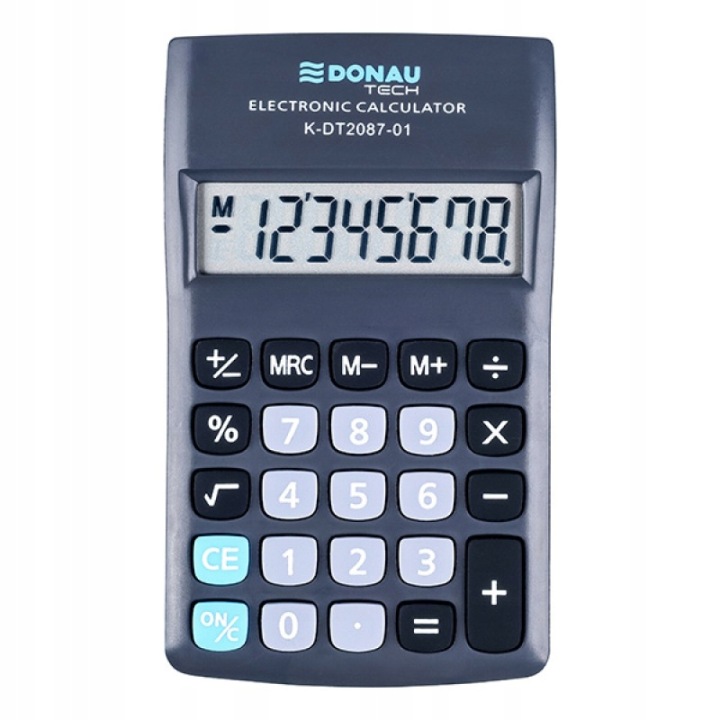 Калькулятор кишеньковий DONAU TECH шкільний офісний 8-цифровий K-DT2087-01 — фото 3