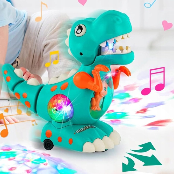 Електричний T-REX для дітей з універсальними колесами що оминає перешкоди