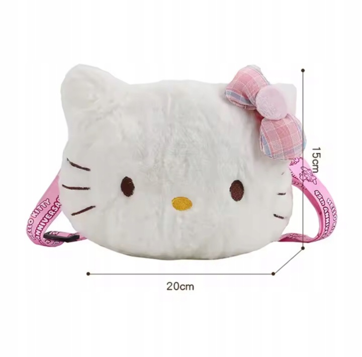 Сумочка Hello Kitty плюшева на плече м'яка іграшка сумка ведмедик — фото 5