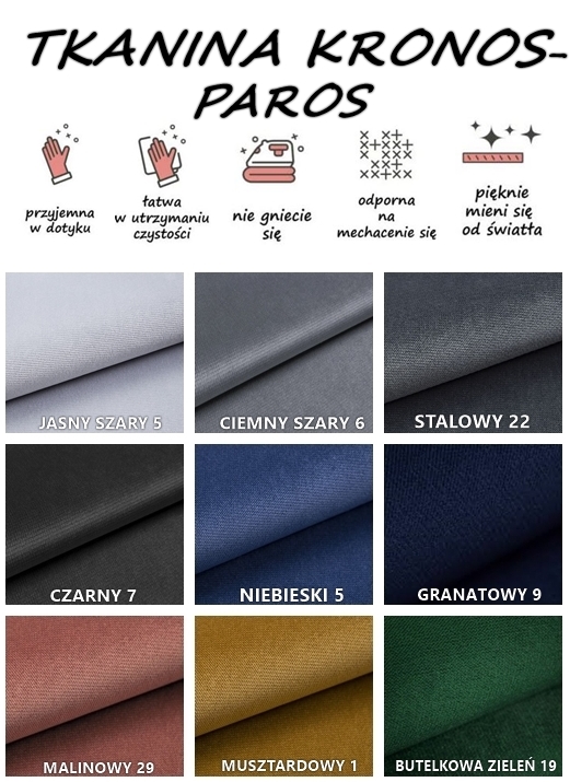 Rozkładany narożnik Focus pikowany z pojemnikiem