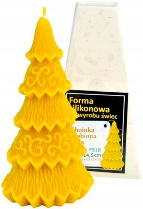 Silikonová Forma Vánoční Stromek zdobená 14,5 cm